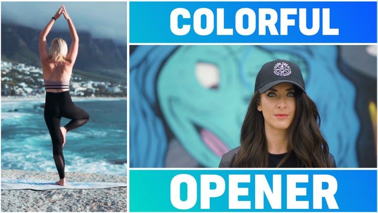 明亮简洁的多彩开场白素材库精选AE模板