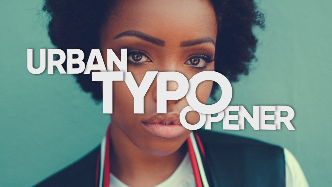 城市错字效果开场动画素材库精选AE模板