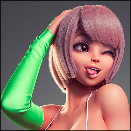 可爱卡通动漫女孩素材之家精选3D模型