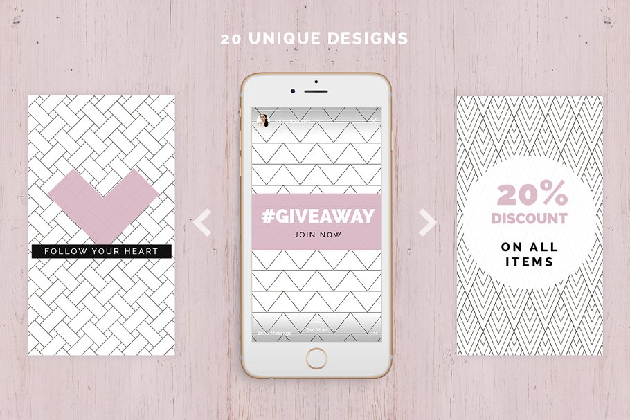 极简主义Instagram几何线条故事贴图模板素材库精选 Minimal Instagram Pack插图(6)