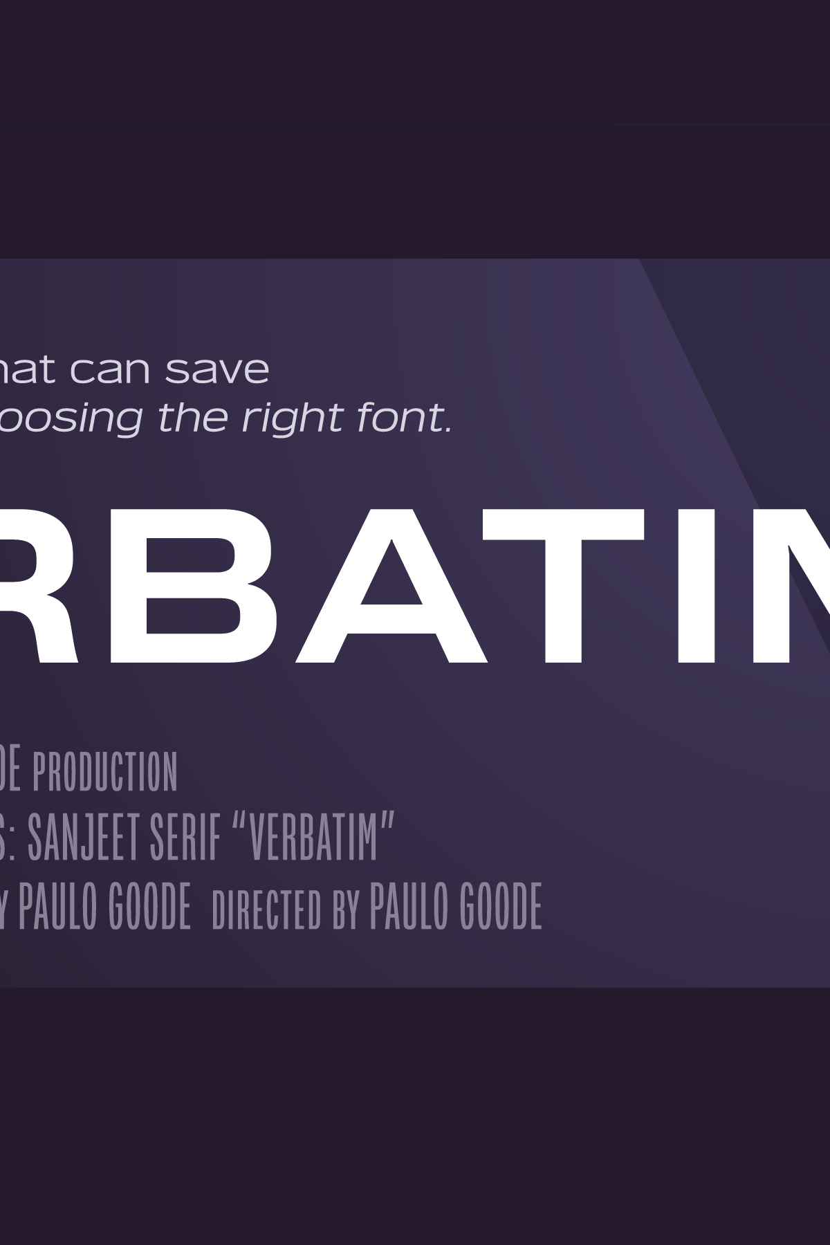 Verbatim Font Family素材之家精选英文字体