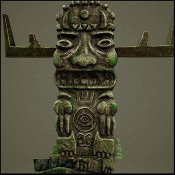 印加图腾石像素材之家精选3D模型