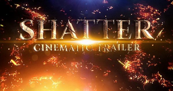 金属燃烧电影预告片特效标题字幕素材库精选AE模板 Shatter Cinematic Trailer