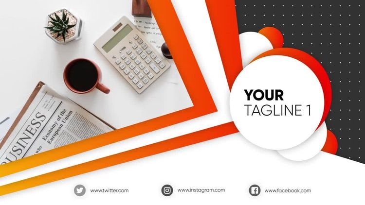 渐变公司幻灯片素材库精选AE模板