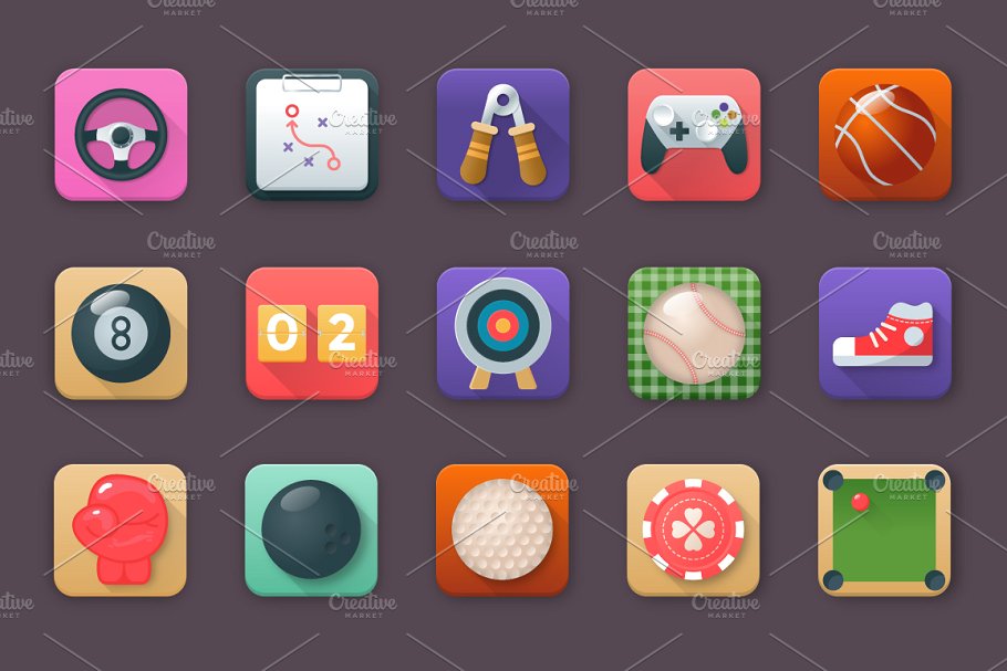 75个体育运动应用图标 75 Sports App Icons插图(3)