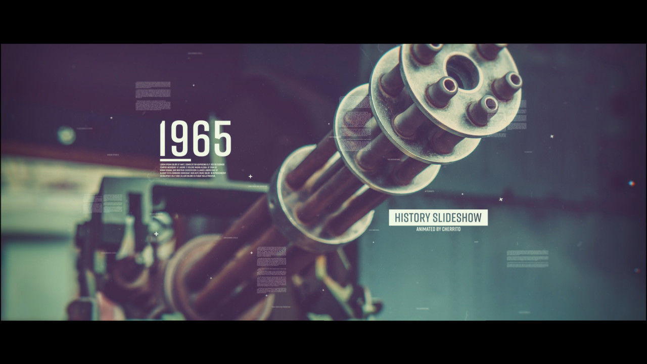 历史记录年表时间轴平滑过渡AE视频模板