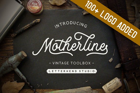 Motherline Vintage Toolbox Font素材之家精选英文字体