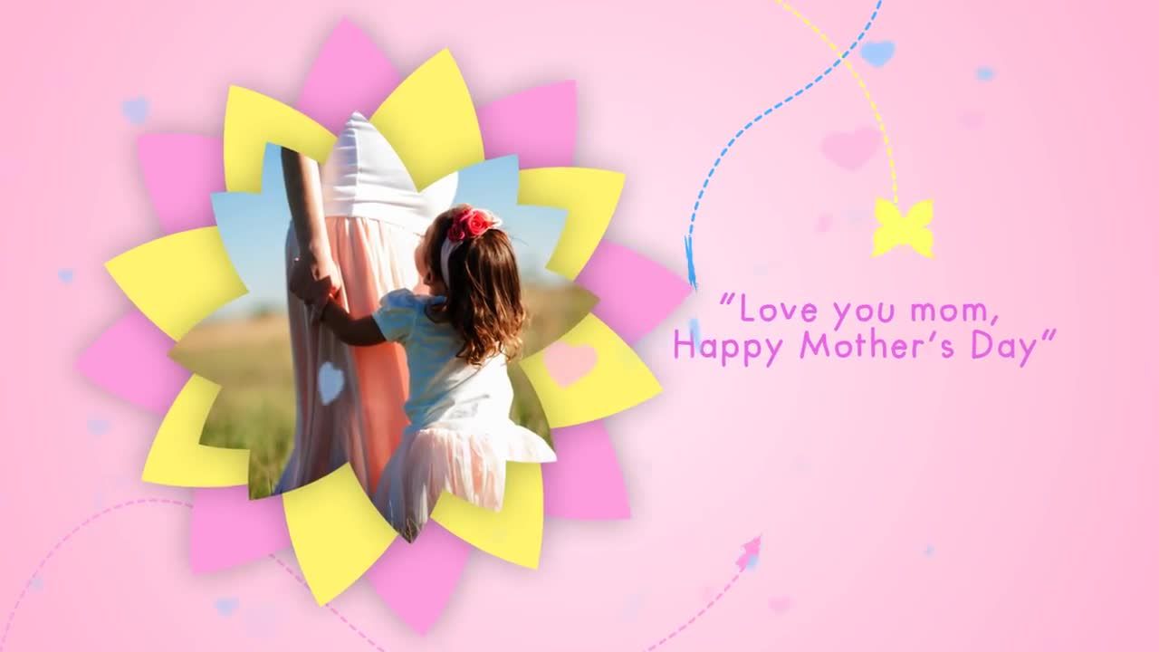 花卉动画的母亲节爱情效应素材库精选AE模板