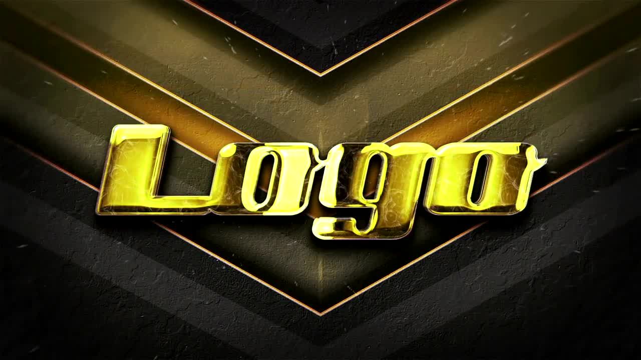 金色闪光标准LOGO展示素材库精选AE模板