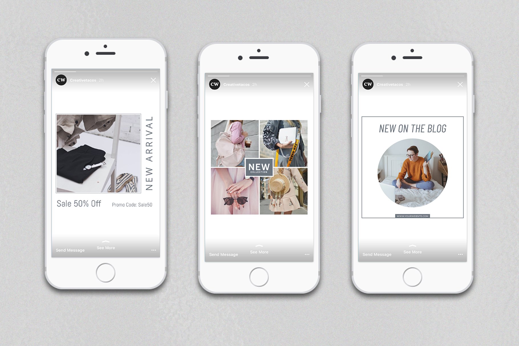 260款Instagram故事&文章贴图模板素材库精选 260 Instagram Stories & Post Bundle插图(3)