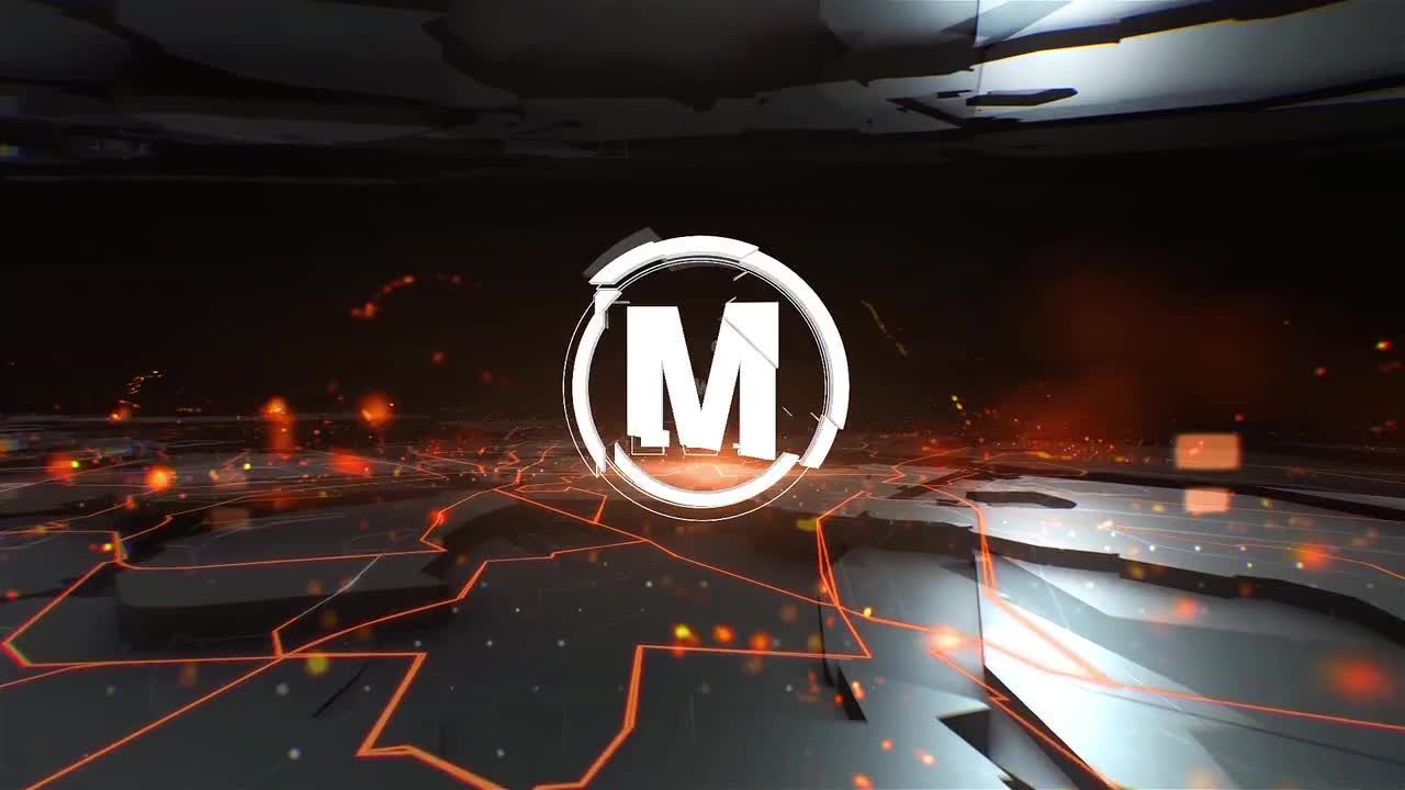 新闻3D小故障徽标素材库精选AE模板