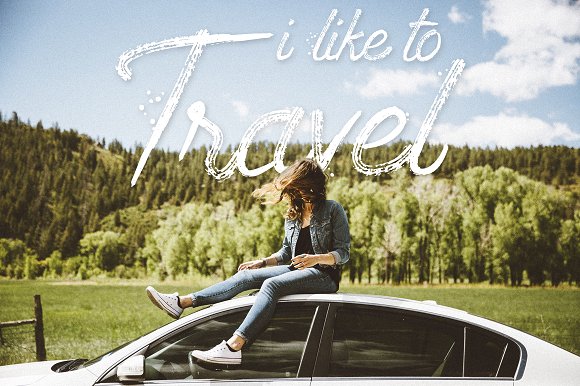 Wanderlust – Dry brush font插图2