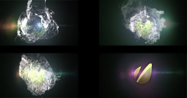 水珠粒子效果logo演示素材库精选AE模板 Liquid Logo