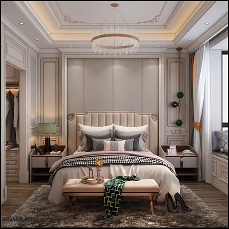 现代卧室场景室内场景素材之家精选3D模型By Huy Hieu Lee