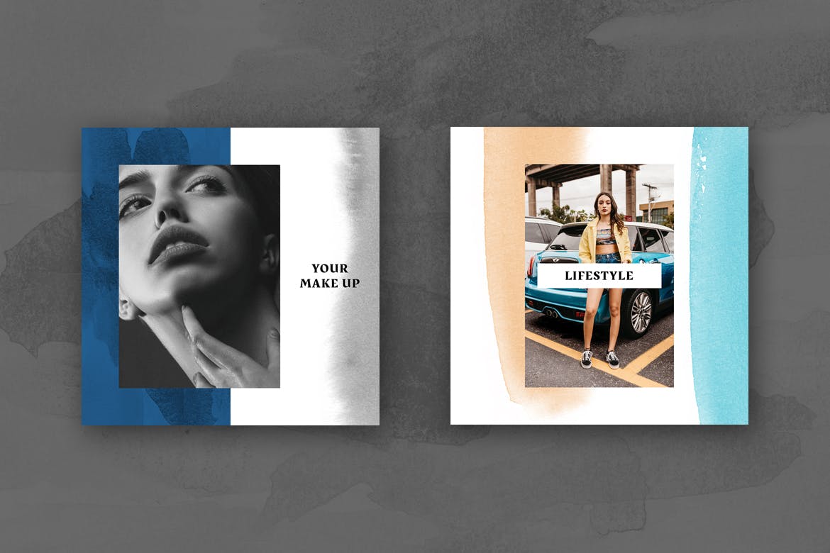 现代时尚风格社交媒体设计素材包v34 Modern Social Media Kit (Vol. 34)插图(4)