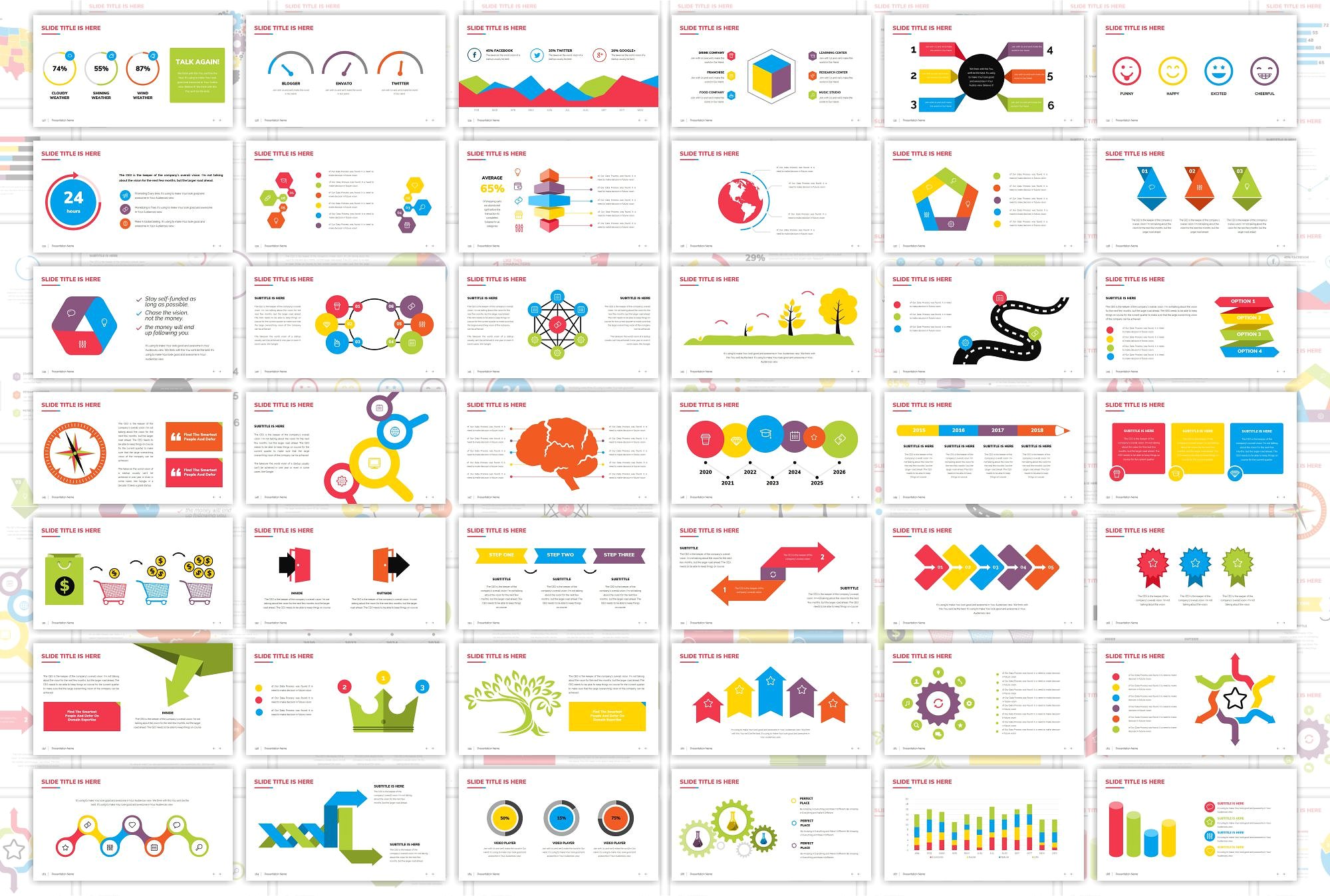商业化多用途的幻灯片模板下载 SIRING Multipurpose Powerpoint [pptx]插图(4)