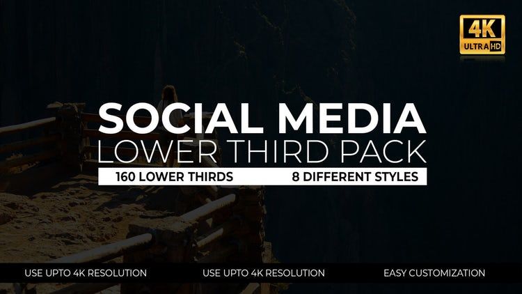 社会媒体降低三分之一AE标题模板