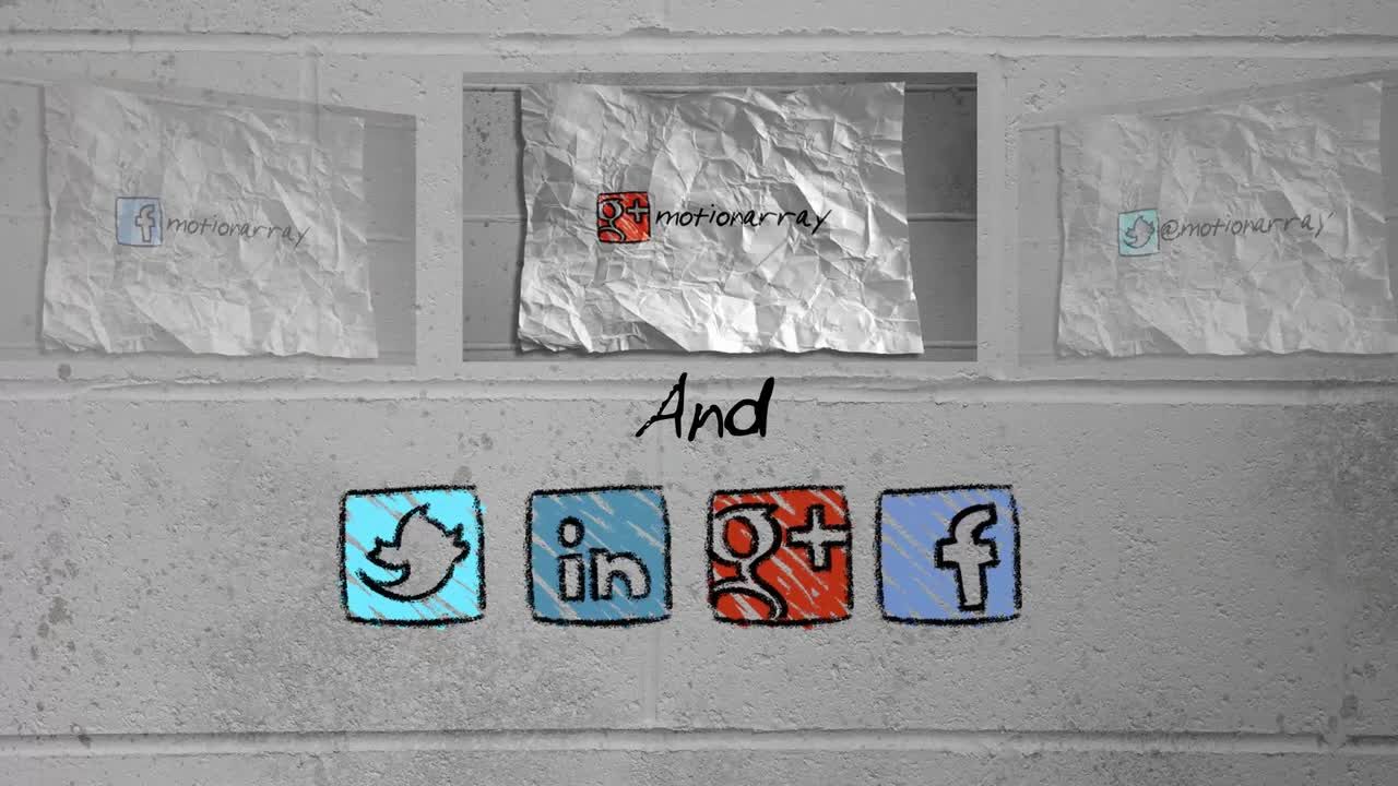 起皱的纸标志显示素材库精选AE模板