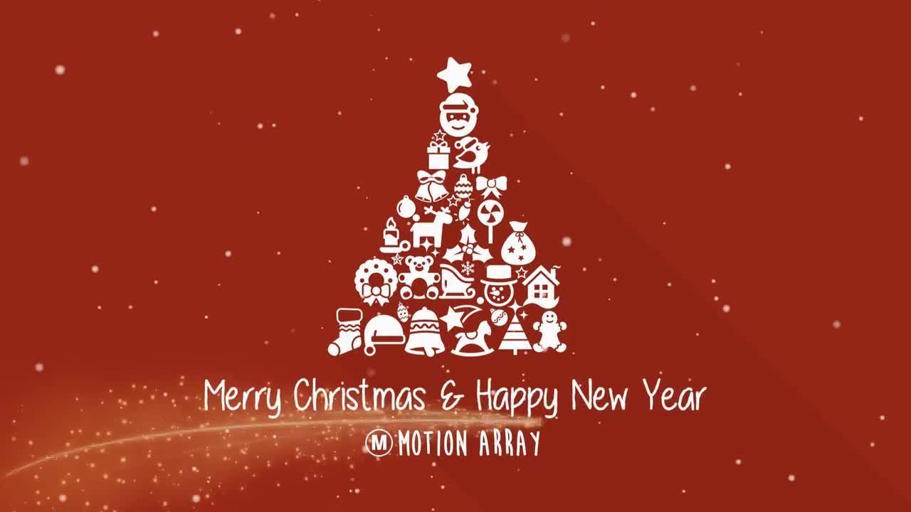 5个简短动画圣诞拼贴素材库精选AE模板