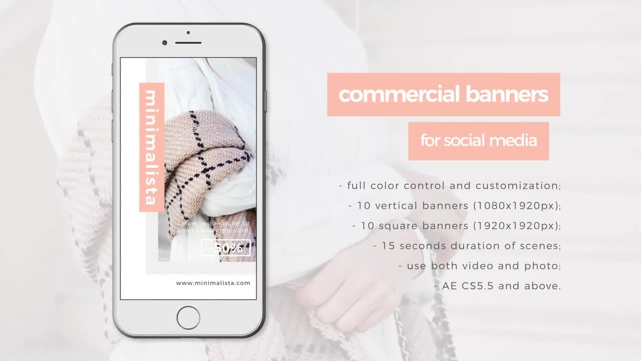 10个方形社交媒体视频广告字幕素材库精选AE模板