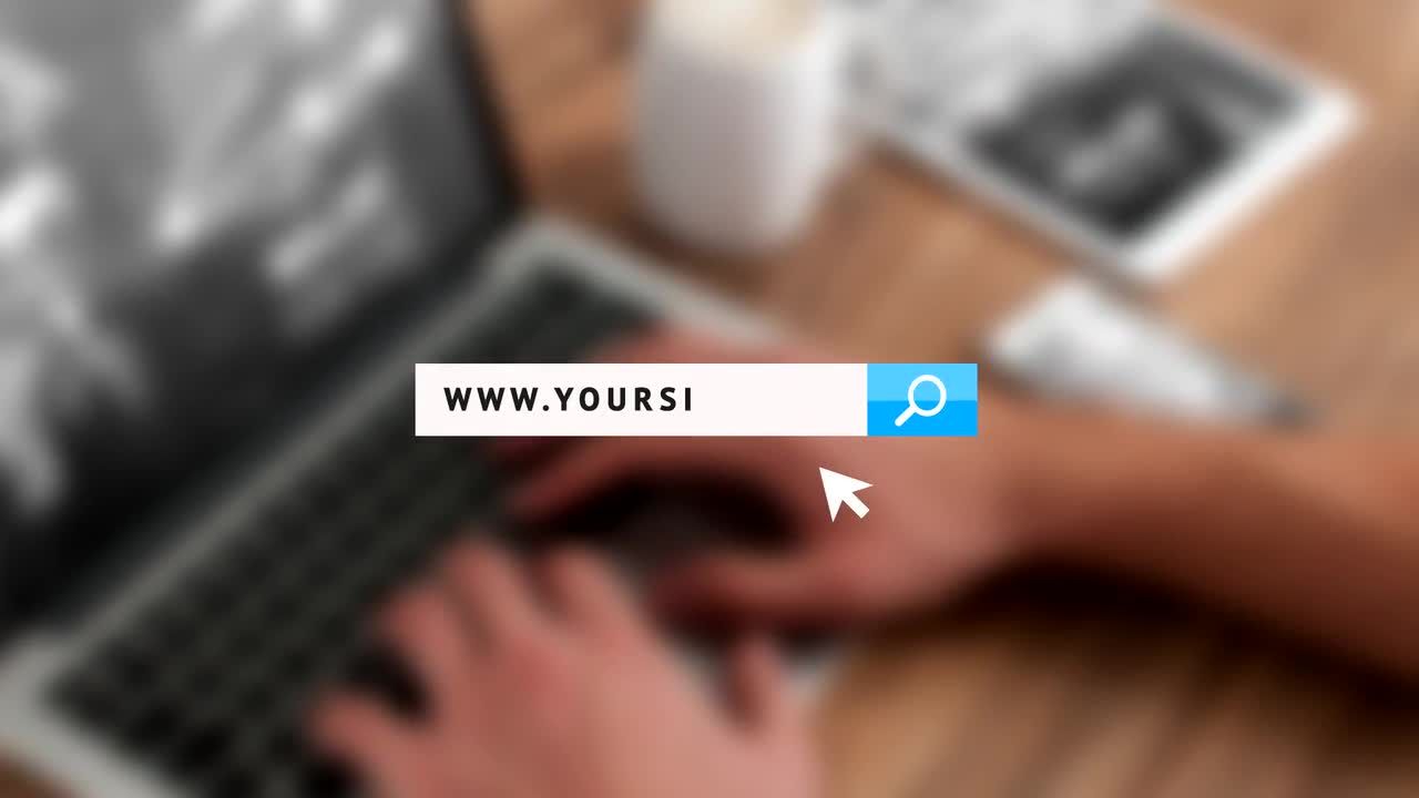 鼠标单击徽标显示素材库精选AE模板