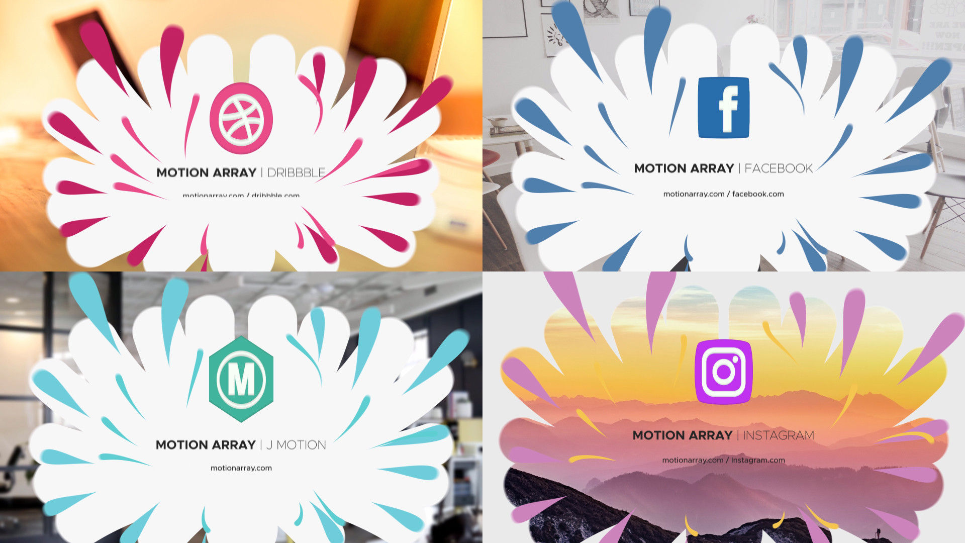 简洁的水滴徽标素材库精选AE模板