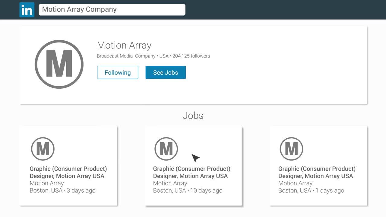 现代时尚干净的Linkedin页面宣传视频素材库精选AE模板