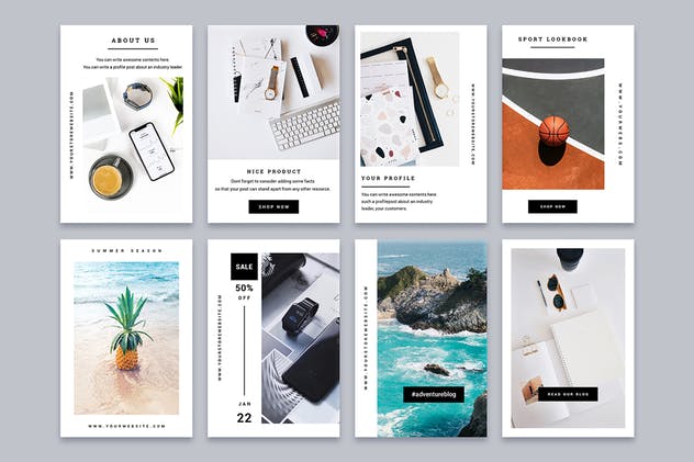 极简时尚的Pinterest图片社交分享网站Banner模板素材库精选Vol.6 Pinterest Templates Vol. 6插图(1)