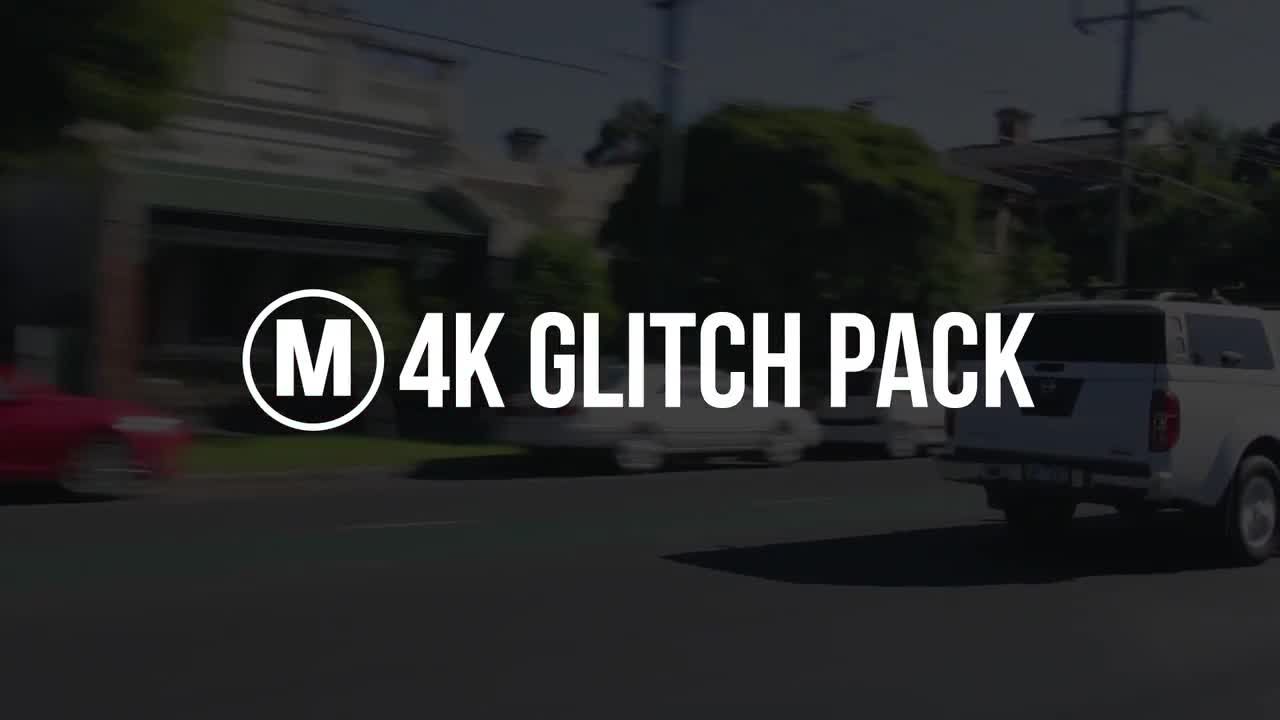 8个活力动画和失真效果毛刺故障包素材库精选AE模板