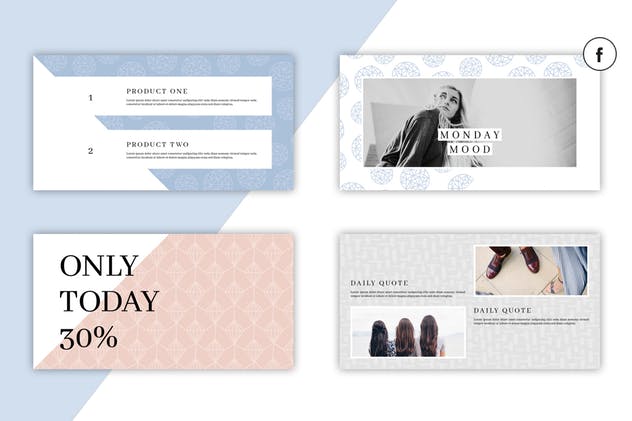 72个现代简洁多功能社交媒体新媒体贴图模板素材库精选 MALINA Social Media Pack & 20 Pattern插图(9)