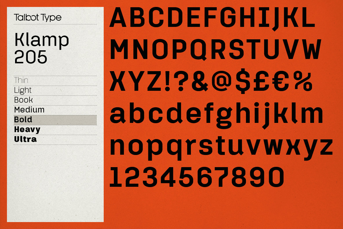 Klamp 205 Font Family插图4