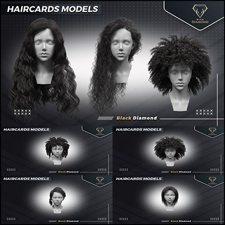 头发发型FBX/OBJ格式素材之家精选3D模型