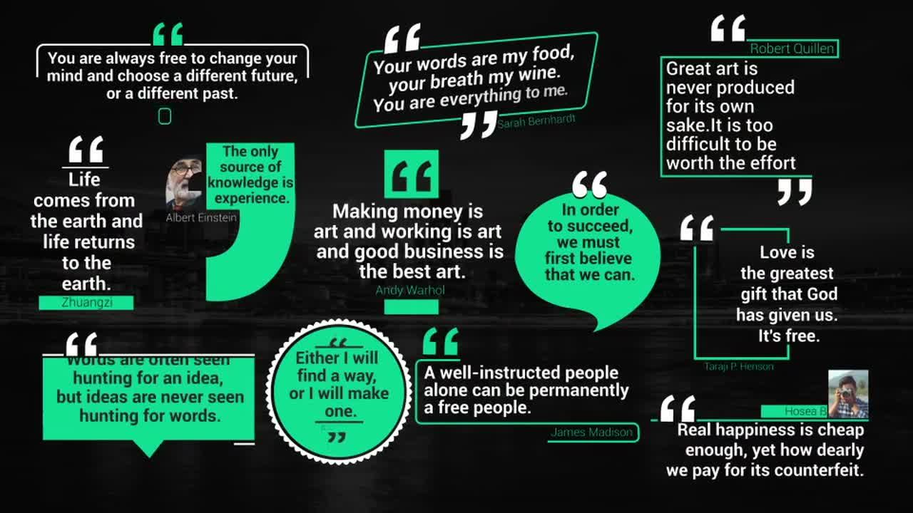 12个快速创意整洁动态文本素材库精选AE模板