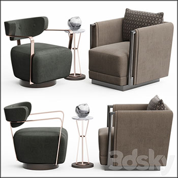 扶手沙发椅旋转椅素材之家精选3D模型