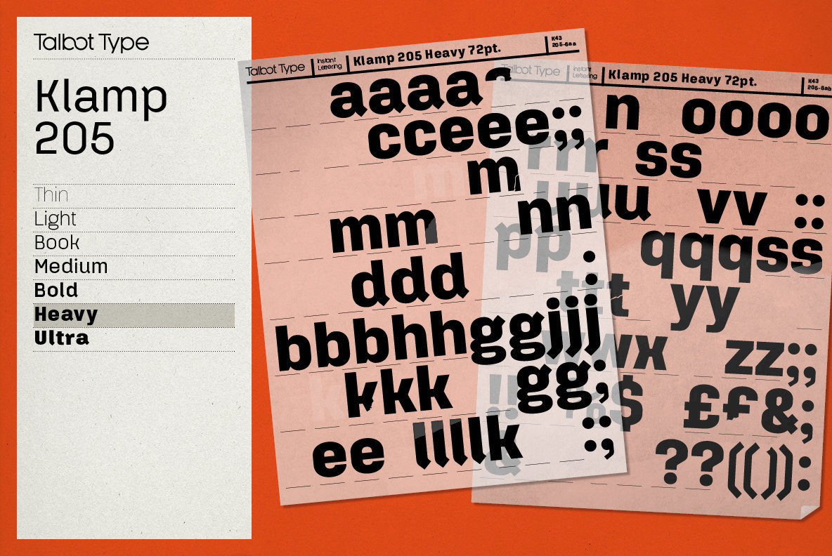 Klamp 205 Font Family插图3