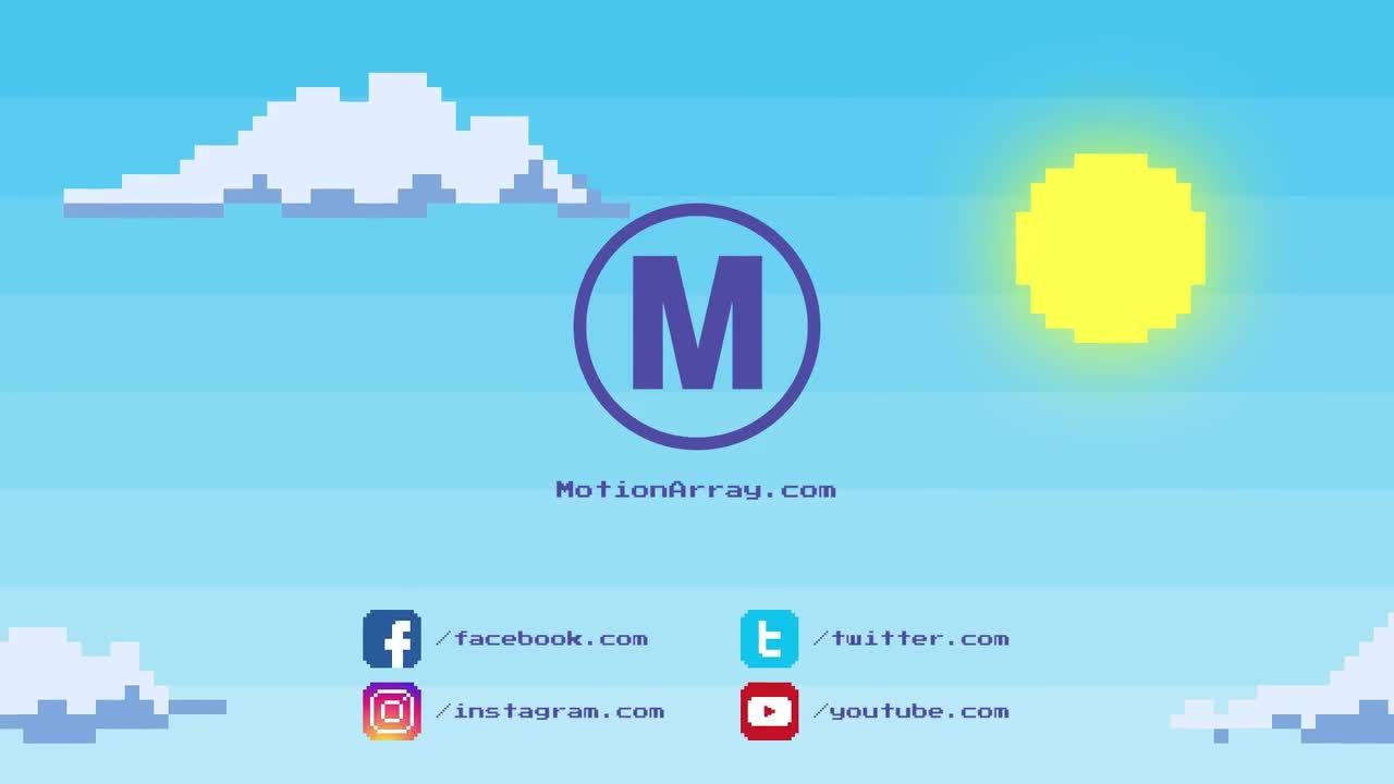 像素化简短形状Logo开场片头素材库推荐PR模板