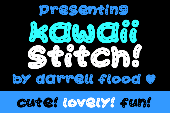Kawaii Stitch font插图2 Kawaii Stitch font插图2