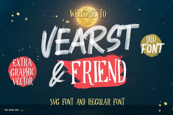 Vearst & friend SVG FONT & REGULAR素材之家精选英文字体