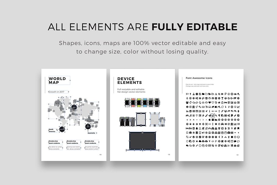 创意视觉设计品牌PPT幻灯片模板 NORS Vertical Powerpoint + 20 Photos插图(4)