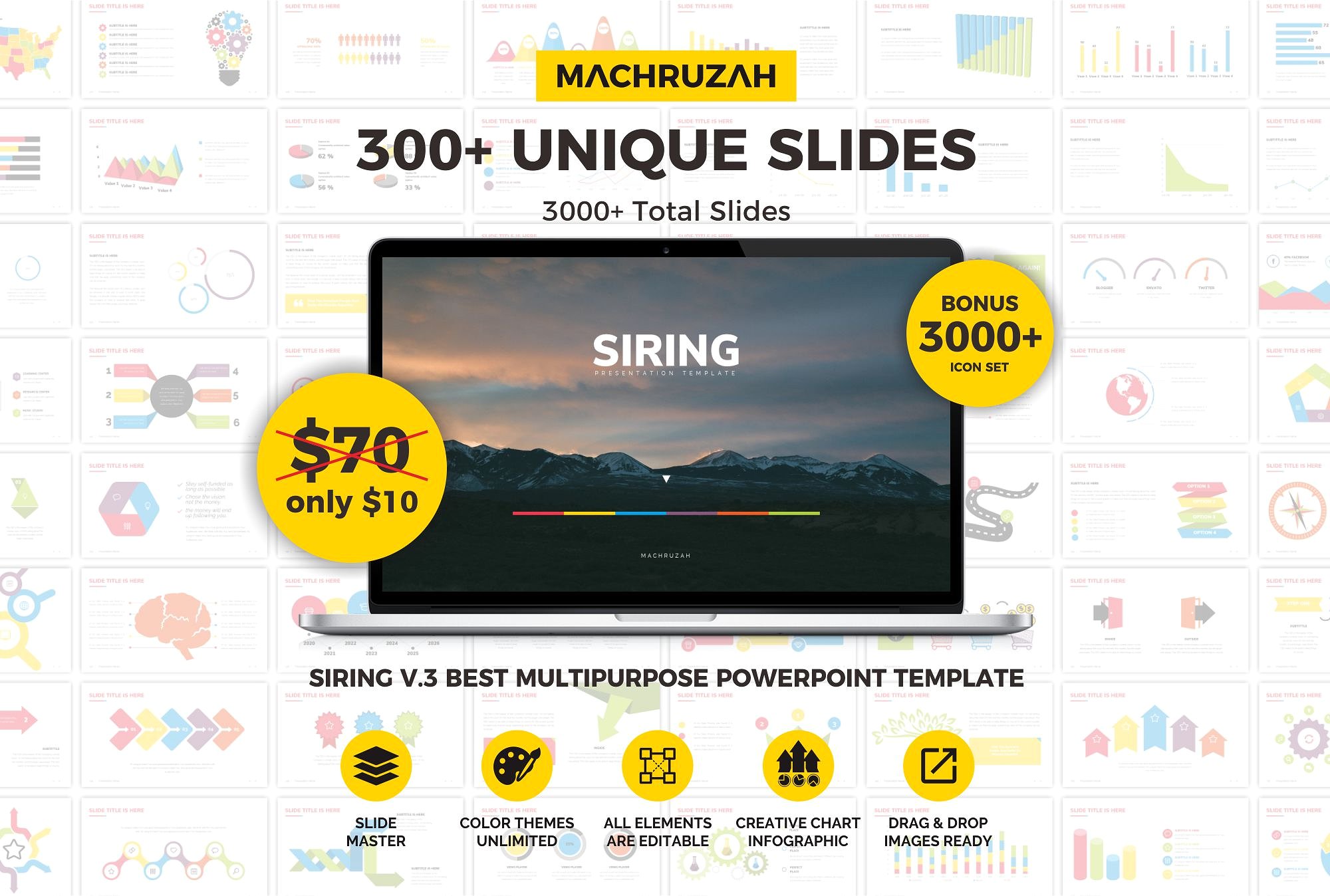 商业化多用途的幻灯片模板下载 SIRING Multipurpose Powerpoint [pptx]插图