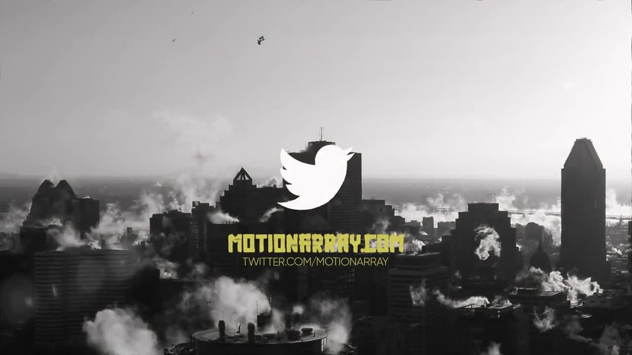 全彩色画笔徽标动态过渡素材库精选AE模板Brush Logo