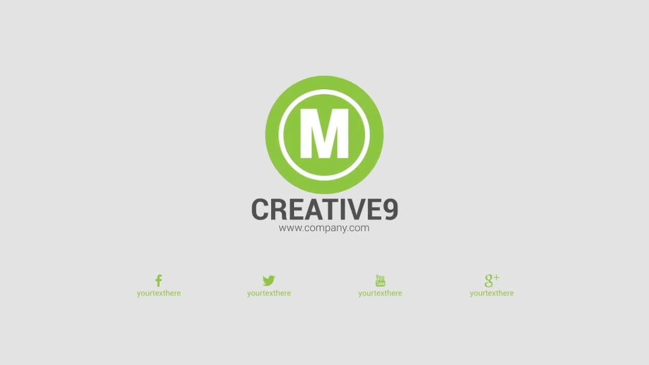 平面优雅徽标开启者素材库精选AE模板