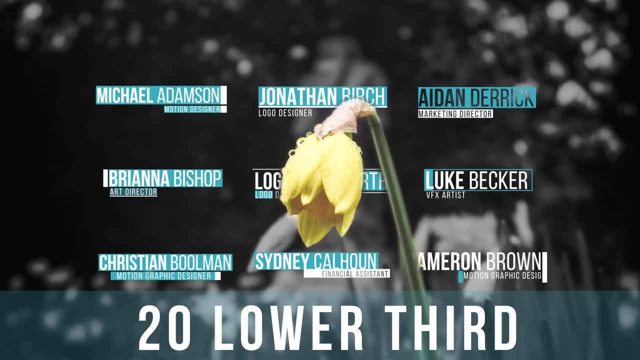 20个简单平滑和动态动画的下三分之一素材库精选AE模板