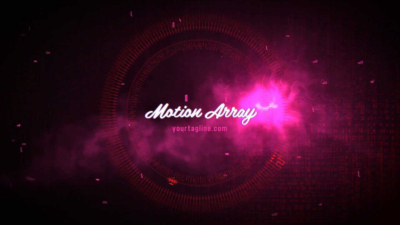 动态动画的扭曲效果徽标展示素材库精选AE模板