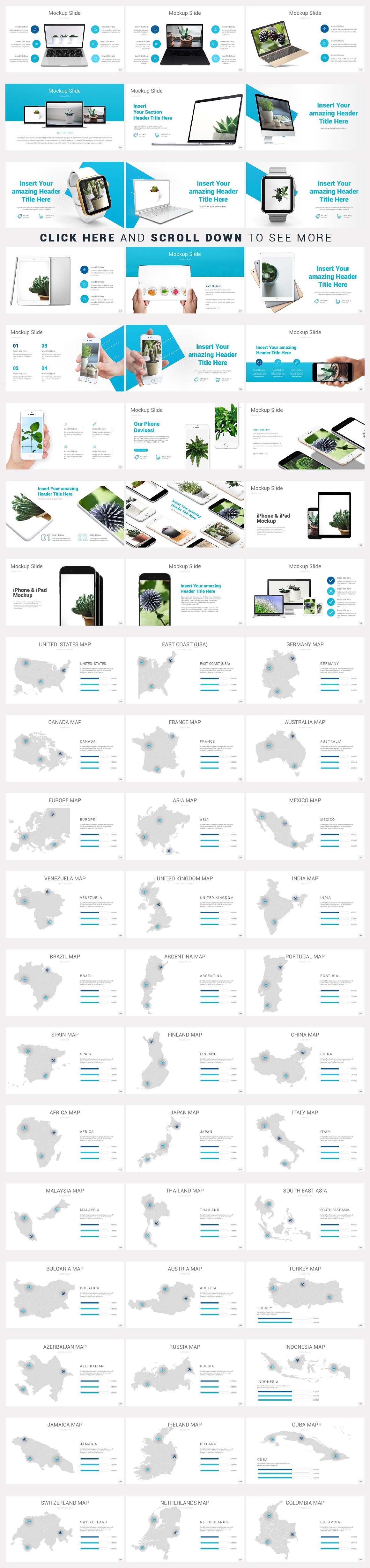 灵活，干净，简单，独特的PowerPoint模板。插图(21)