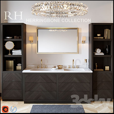 卫生间洗脸台室内场景素材之家精选3D模型