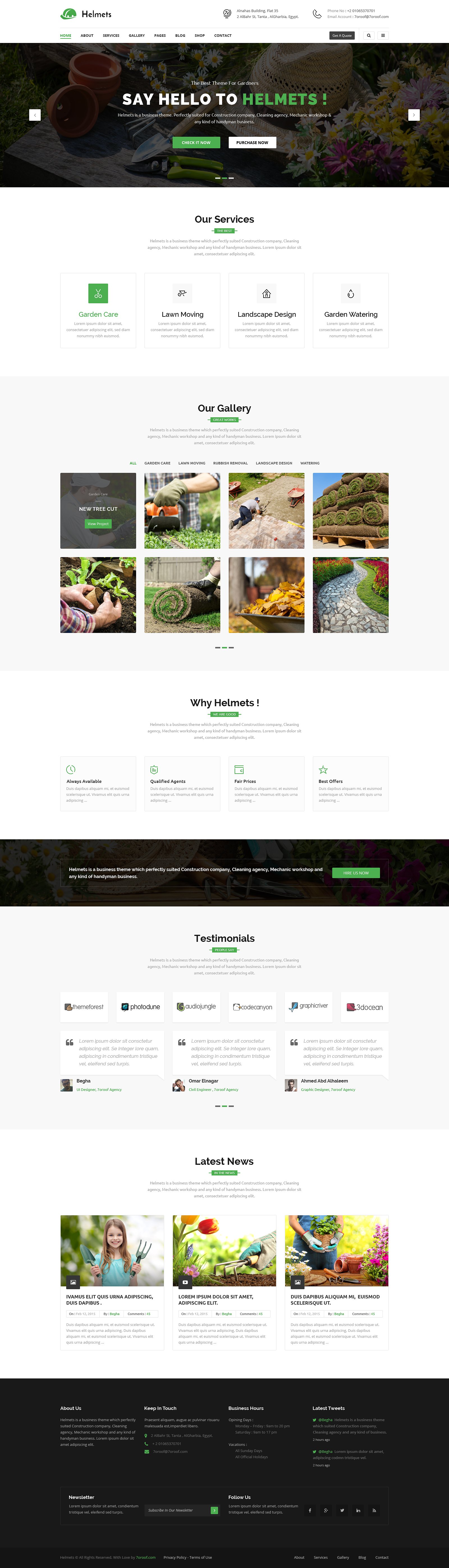 工业企业网站模板素材库精选 Helmets – PSD Template for Handyman插图(14)
