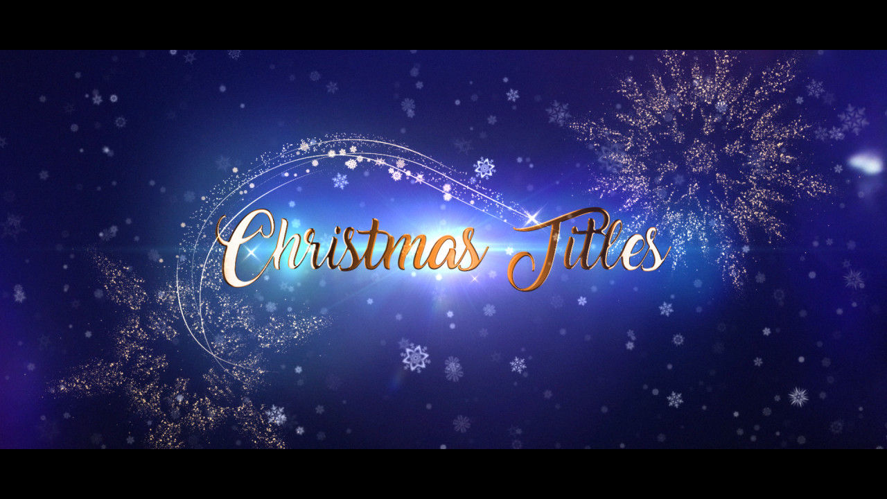 浪漫圣诞节雪花动态金属标题特效素材库精选AE模板