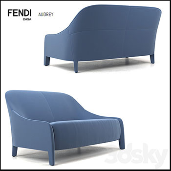 Fendi蓝色沙发椅素材之家精选3D模型