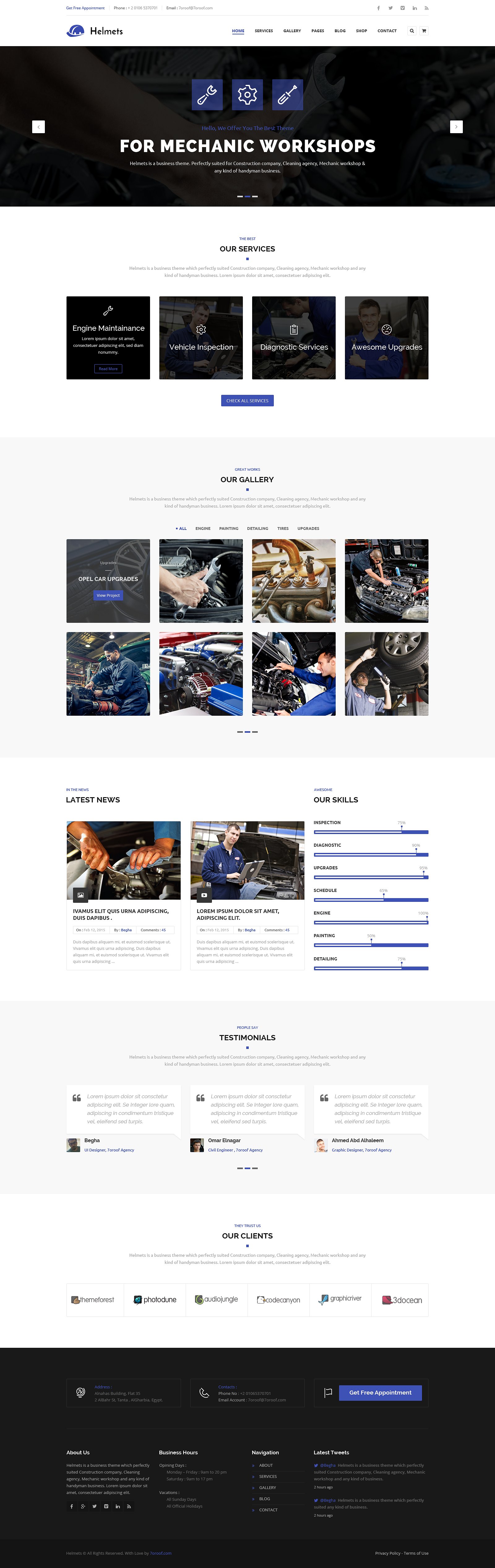 工业企业网站模板素材库精选 Helmets – PSD Template for Handyman插图(3)